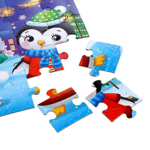 Пазлы в металлической коробке Праздник у зверят, 35 деталей - Puzzle time фото 3