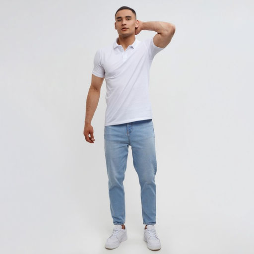 Футболка поло мужская MINAKU REGULAR FIT: белая, р-р 50