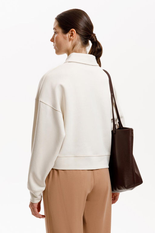 ЕВТ 3282/светлый беж джемпер-поло жен