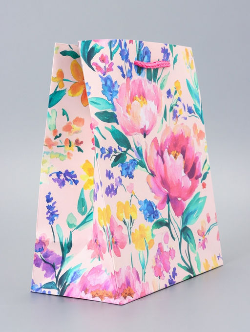 Цена за 2 шт. Пакет подарочный ламинированный Красота-нежность 18?22.3?10 см