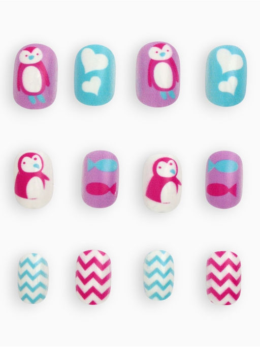 Детские накладные ногти «Пингвиненок», 12 шт.