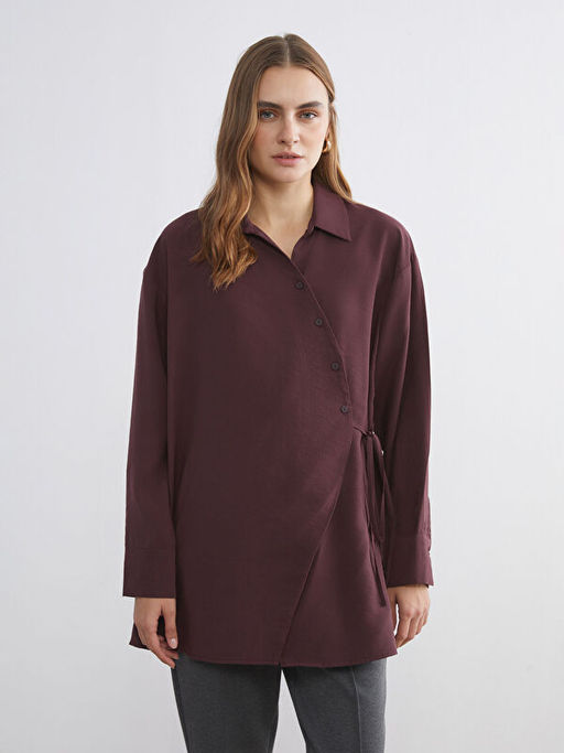 Modal Kar???ml? Kad?n G?mlek Tunik