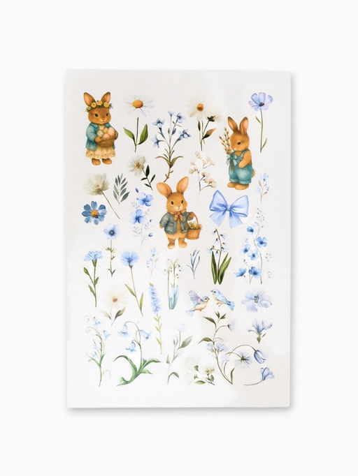 Цена за 2 шт. Пасхальный декор для кулича и яиц Зайчики, краска, тату, ободок, топперы, перчатки