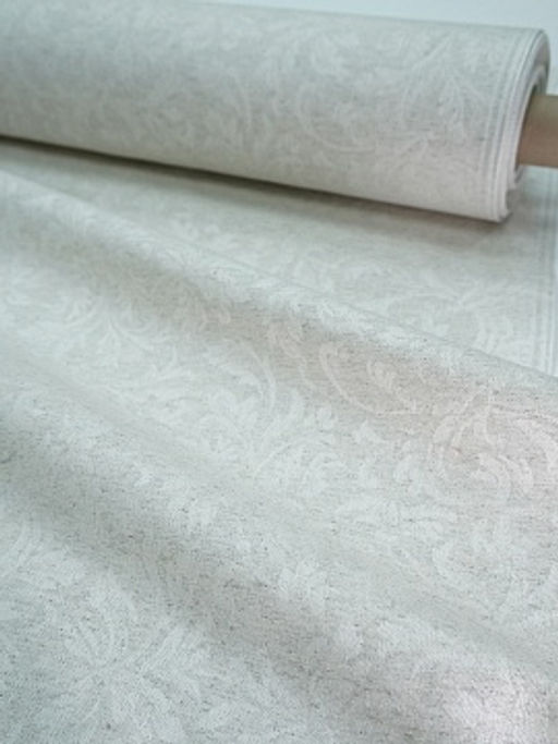 Полульняной жаккард Перепев цв.св.бежево-серый, ш.1.6м, лен-50%, хлопок-50%, 210гр/м.кв