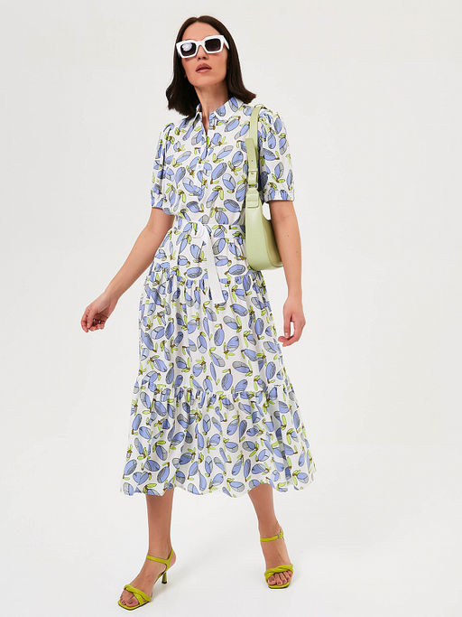 Платье ярусное из вискозы