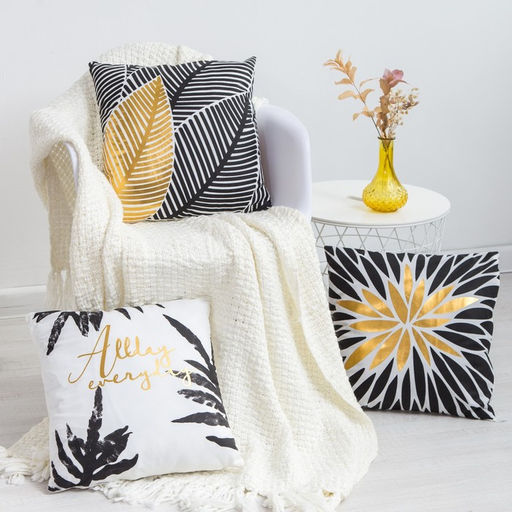 Наволочка декоративная Этель Листья 42 х 42 см, велюр  фото 7