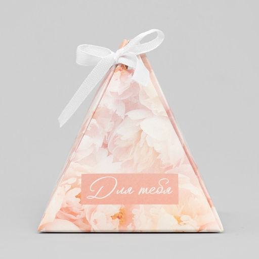 Цена за 5 шт. Коробка бонбоньерка Нежные цветы, 7 х 7 х 7.5 см - Дарите счастье фото 3