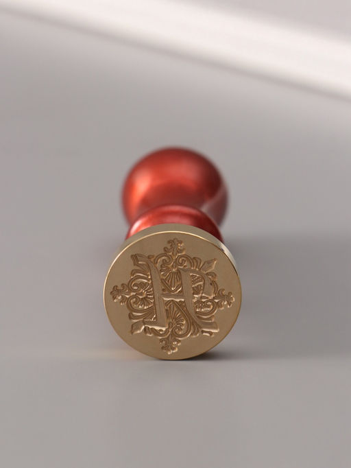 Печать для сургуча с пластиковой ручкой «Буква H на вензеле», 2.5×2.5×6.3 см