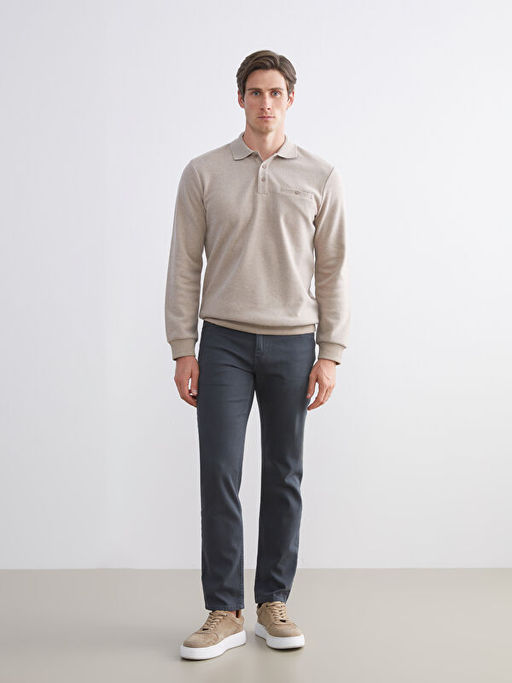 Polo Yaka Erkek Sweatshirt