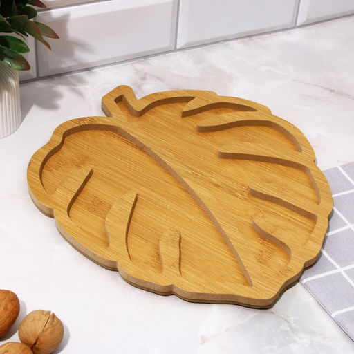 Подарочный набор менажниц деревянных «Посуда Уют »: монстера 30×30 см, менажница 30×30 см