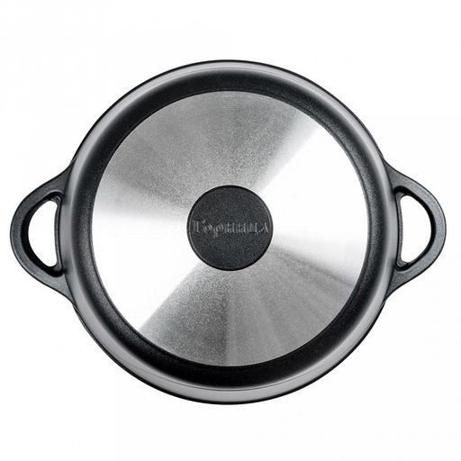 Кастрюля с антипригарным покрытием 2л, д22см "Классик", h11см, s0,4см, литые ручки, стеклянная крышка с пароотводом, форма "Классик волна", подарочная упаковка (Россия)