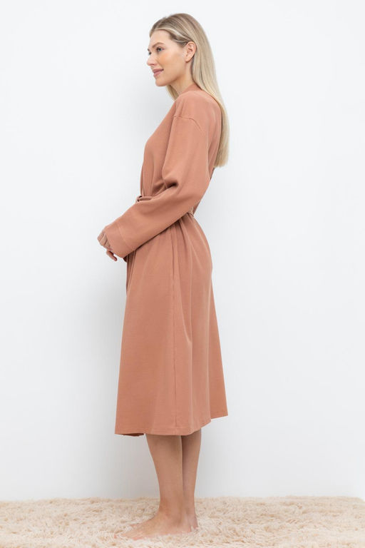 Халат Very Neat Е 50014/24 вафельный коричневый  фото 3