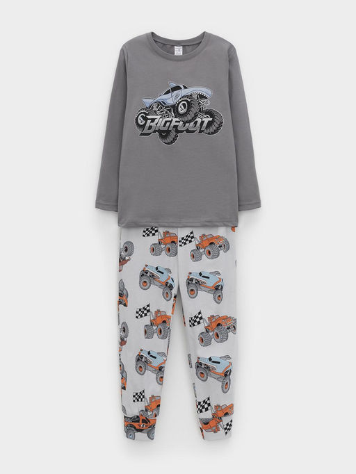 К 1606/серый шторм,машины на св.сером пижама дет