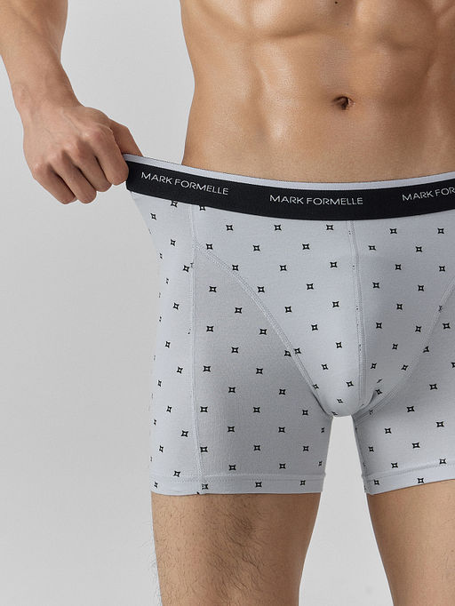 Цена за 2 штуки! Трусы боксеры мужские серые - Mark formelle фото 4