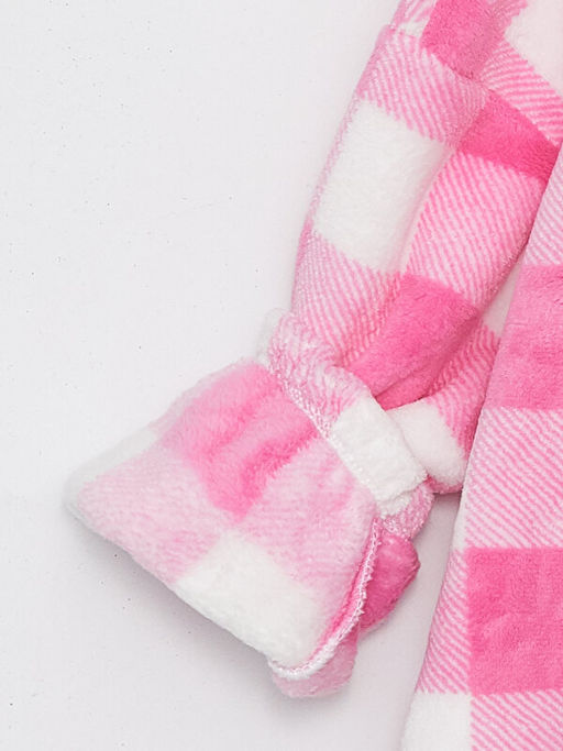 Kap??onlu Ekose Uzun Kollu K?z ?ocuk Pel?? Pijama ?st - Waikiki фото 3