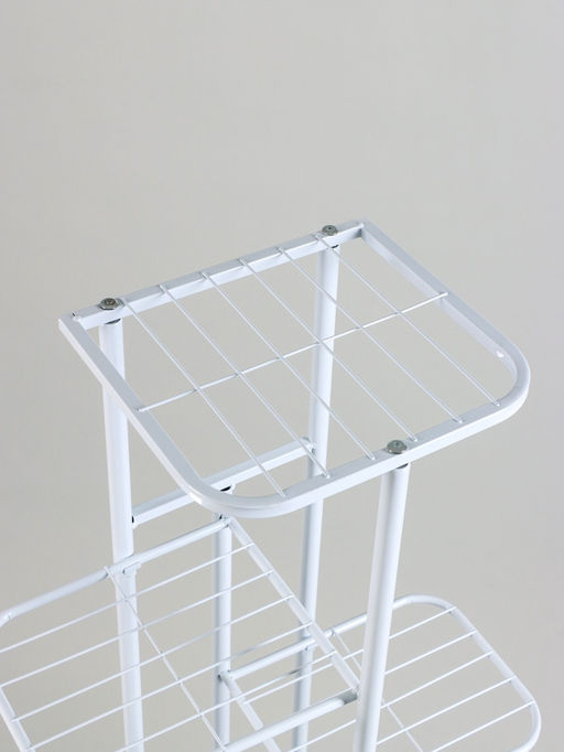 Подставка для цветов Greengo, 8 полок, 43×22×141 см, напольная, металл, белая