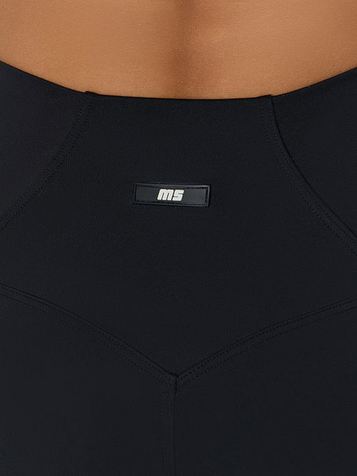 Бриджи спортивные женские с высокой линией талии черные - Mark formelle фото 8