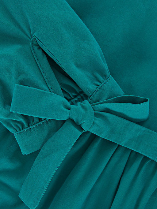 Платье для девочки из хлопка UD 7386 изумрудный - Mini maxi фото 4