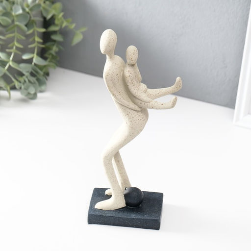 Фигурка полистоун «Как за каменной стеной», белый, 6×10.5×25 см