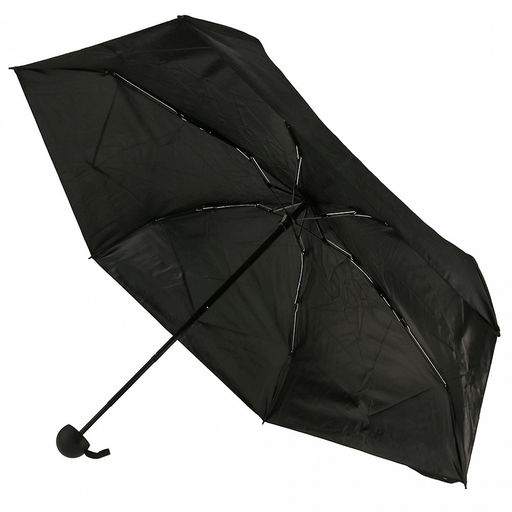 Зонт-мини механический Палитра UPF50+ ткань эпонж (полиэстер) + черное УФ-покрытие, 6 лучей, д/купола 90см, 5 сложений, 18см в сложенном виде, механизм против ветра, ручка с покрытием soft-touch, цвет черный, 218гр (Китай) - Домашняя Мода фото 3