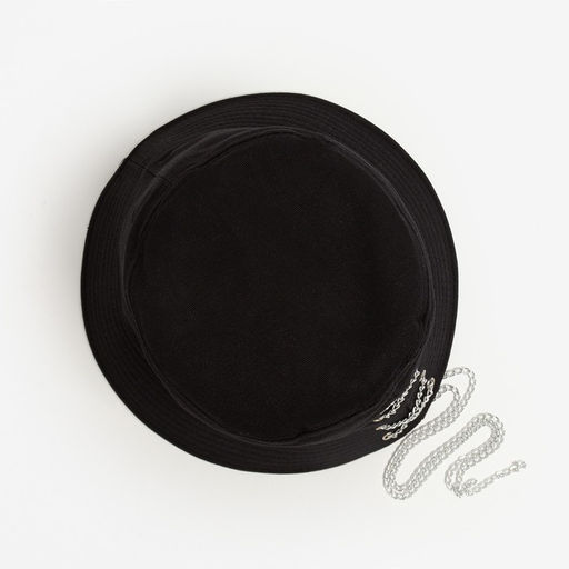 Панама женская с цепочкой MINAKU, чёрная, размер 56-58