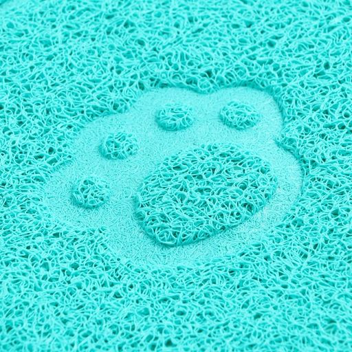 Коврик 2-в-1 под миску/туалет для животных два круга, 47 х 26 см, бирюзовый - Пижон фото 3