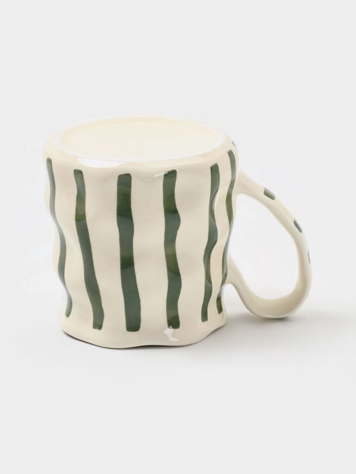 Кружка «Линии», 13×9×9 см, керамика, бежевая