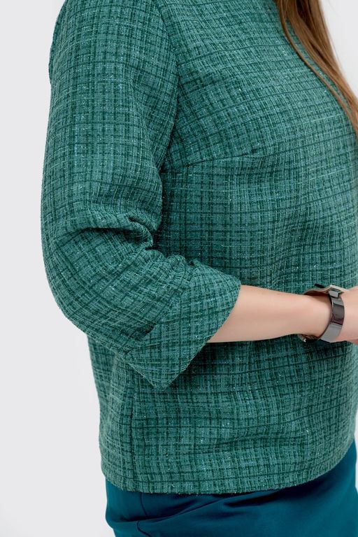 Жакет прямой зеленый - Odis фото 9