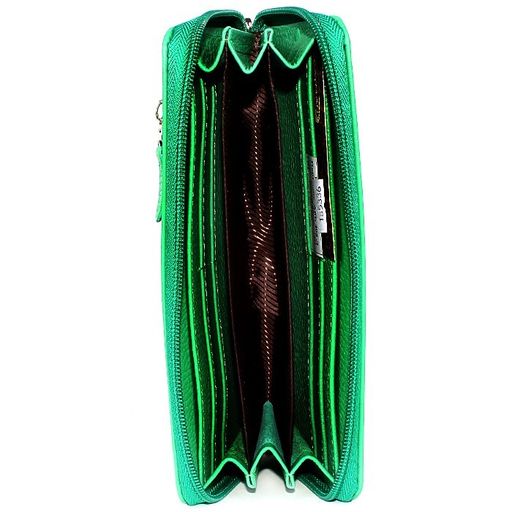 Портмоне женское Cayman-405л н/к, 3 отд, 11 карм, на молнии, зеленый ярк флотер (125) 185336  фото 3