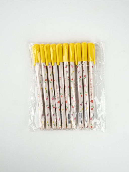 Цена за 10 шт. Ручка пиши-стирай, синяя паста, гелевая, 0.5 мм, пластик Ты-цветочек