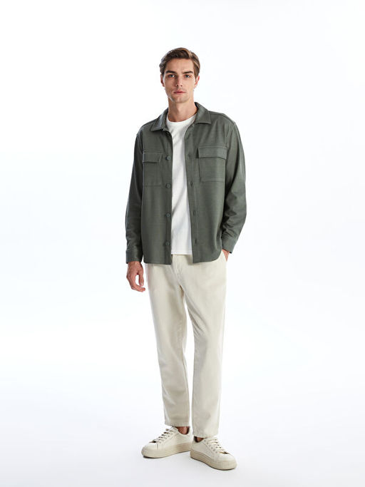 Regular Fit Uzun Kollu Erkek G?mlek Ceket