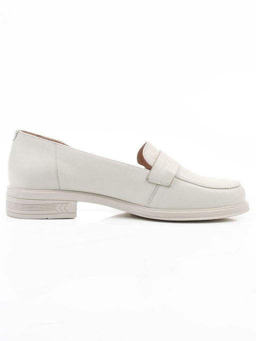 03-DEB2-3 MILK Лоферы женские (натуральная кожа)