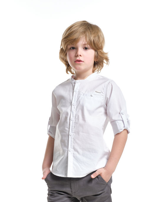 Рубашка голубая для школы на праздник UD 7950 голубой - Mini maxi фото 17