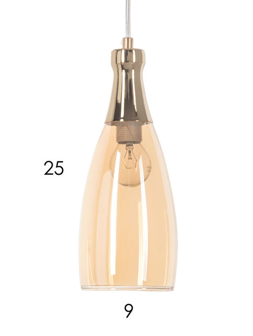 Светильник подвесной 06979/1HQ, 1×40 Вт, E14, золотистый