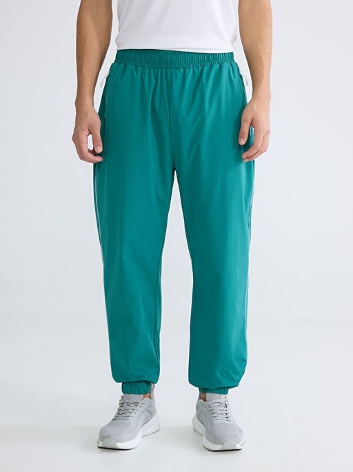 Loose Fit ?eritli Erkek Jogger E?ofman Alt?