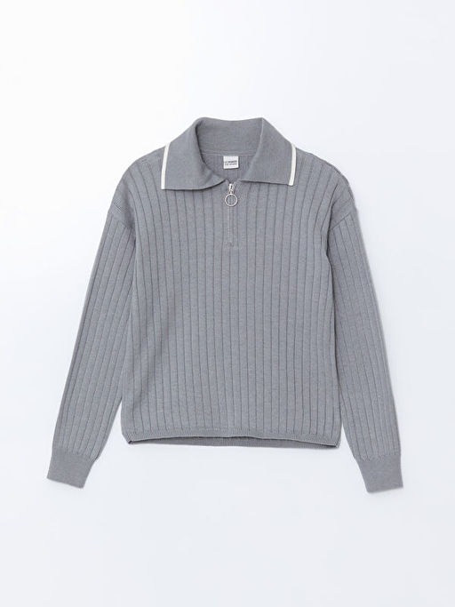 Polo Yaka K?z ?ocuk Triko Kazak ve Pantolon