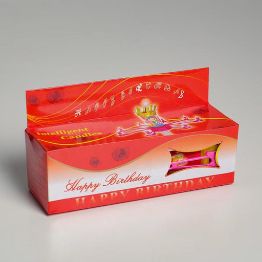 Свеча для торта музыкальная Цветок, розовая, 155 см - Страна карнавалия фото 4