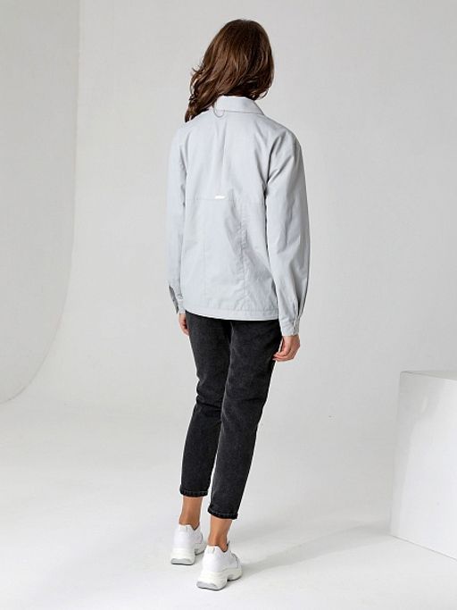 23139 Ветровка без подкладки св.серый - Dizzyway фото 3