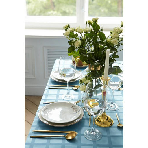 Скатерть Этель Geometry 150*220 +/-3см, цв.серо-синий, пл. 192 г/м2, хл с ВГМО  фото 9