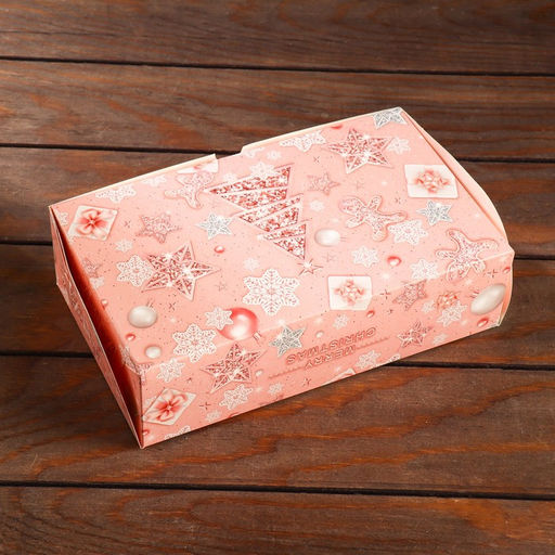 Цена за 5 шт. Коробка сборная крышка-дно с окном, Розовые мечты, 25 х 15 х 7 см - Simaland фото 4