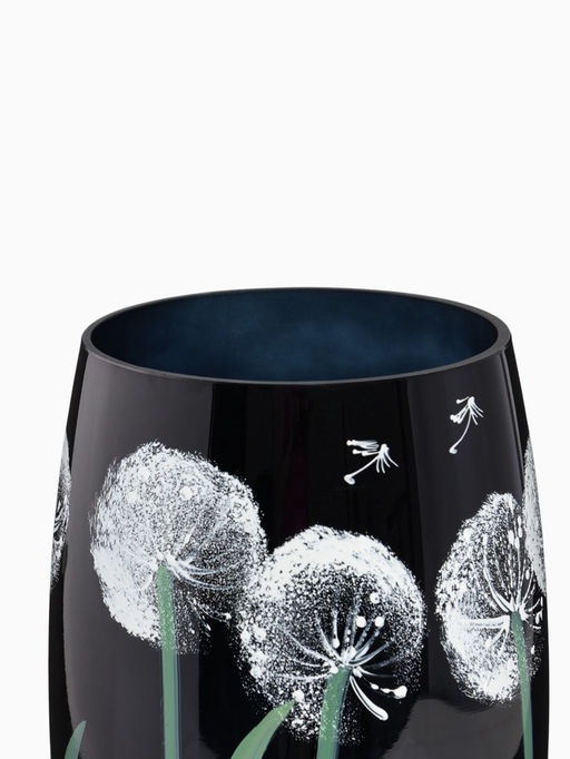 Ваза «Букет одуванчиков», h=30 см, d=15 см, стекло, чёрная