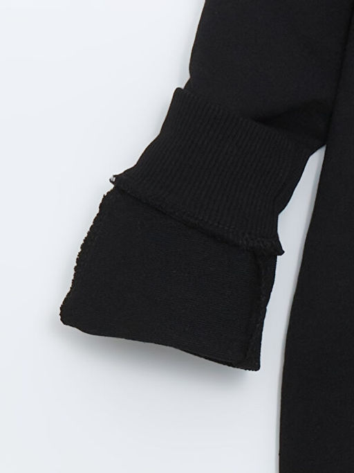 Bisiklet Yaka Be?ikta? Bask?l? Erkek ?ocuk Sweatshirt