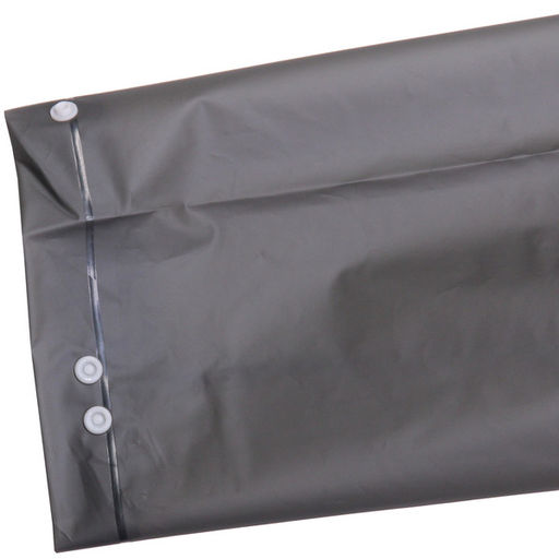 Дождевик-плащ "Уральский" с капюшоном и завязками, на кнопках, увеличенный 140 Мкрн 115*65см бело-серый ДоброСад