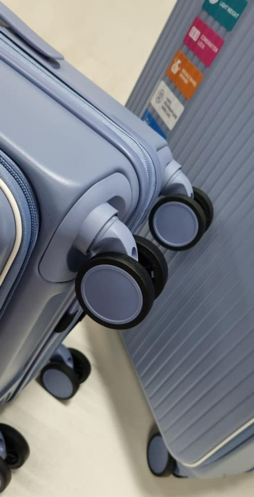 Набор чемоданов , тройка, полипропилен, 2504 Серо-голубой