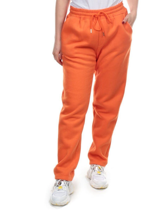 M055 ORANGE Брюки спортивные женские на флисе (100% хлопок) 7986 - Fashion фото 7