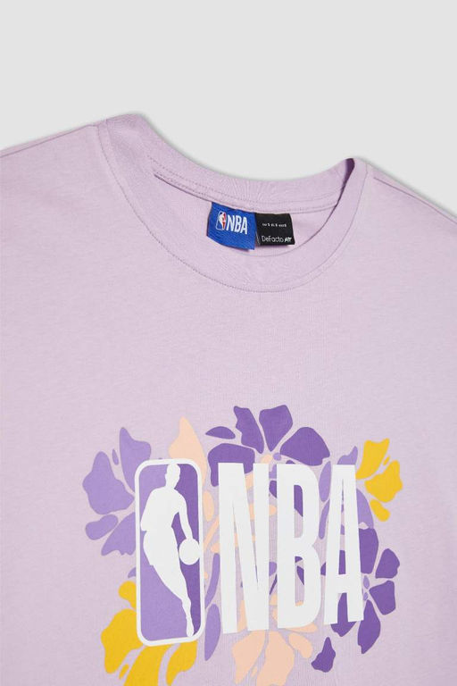 DeFactoFit Футболка Oversize с круглым вырезом и короткими рукавами NBA Wordmark  фото 8