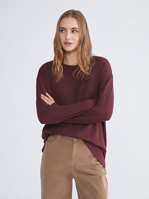 Bisiklet Yaka Oversize Kad?n Ti??rt