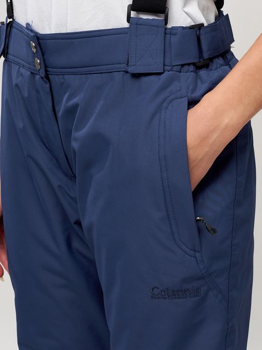 Полукомбинезон брюки горнолыжные женские big size темно-синего цвета 66413TS - Mtforce фото 10