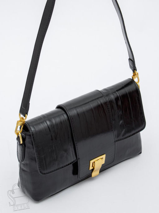 Сумка женская кожаная 6052L black Polina&Eiterou в Новосибирске