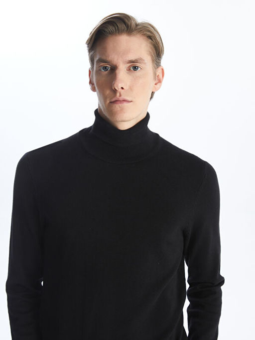 Bal?k?? Yaka Uzun Kollu Erkek Triko Kazak